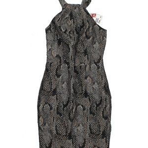 Sexy Snakeskin Print Bodycon Dress